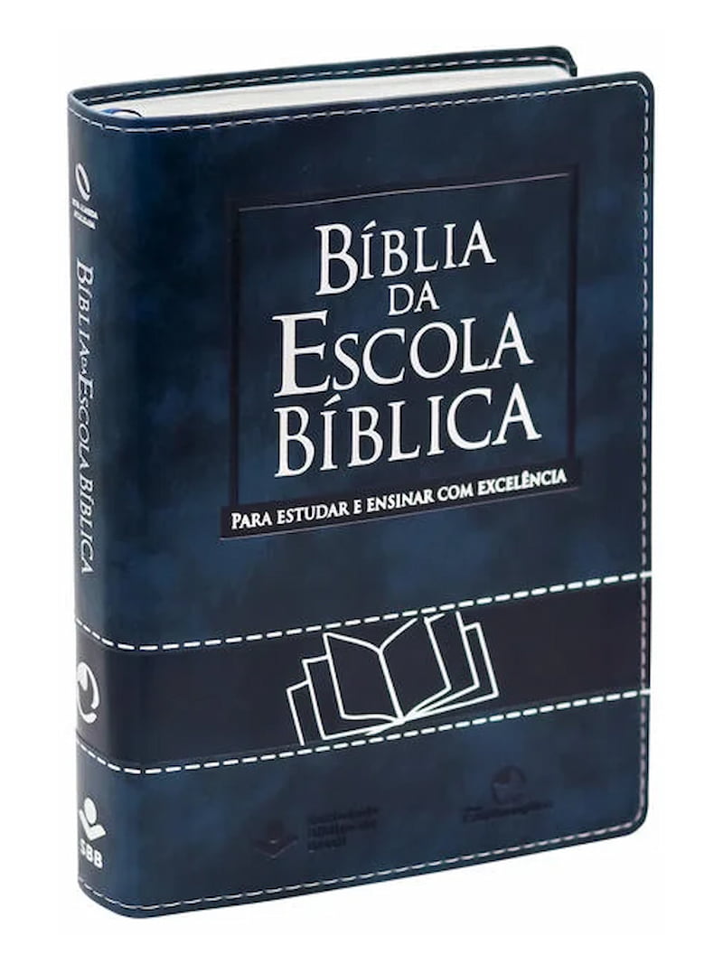 Bíblia da Escola Bíblica | NAA (Capa Couro Sintético Azul Nobre)